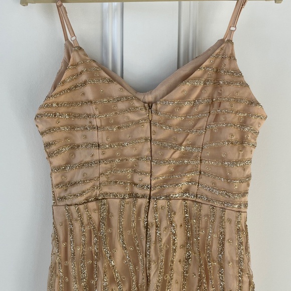 Catwalk Connections Prom & Evening Gold Mermaid Dress NEW - Picture 3 of 5